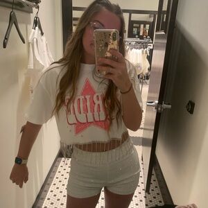 Bride white party set/outfit with sparkles and rhinestones !!